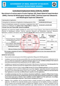 RRB JE Vacancy 2024