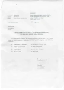 Army Public School Recruitment 2024