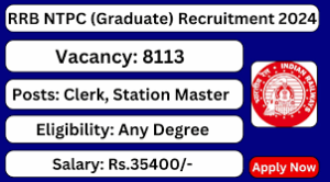 RRB NTPC Graduate Level Recruitment 2024