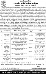 Govt. Polytechnic Madhepura Jobs 2024: