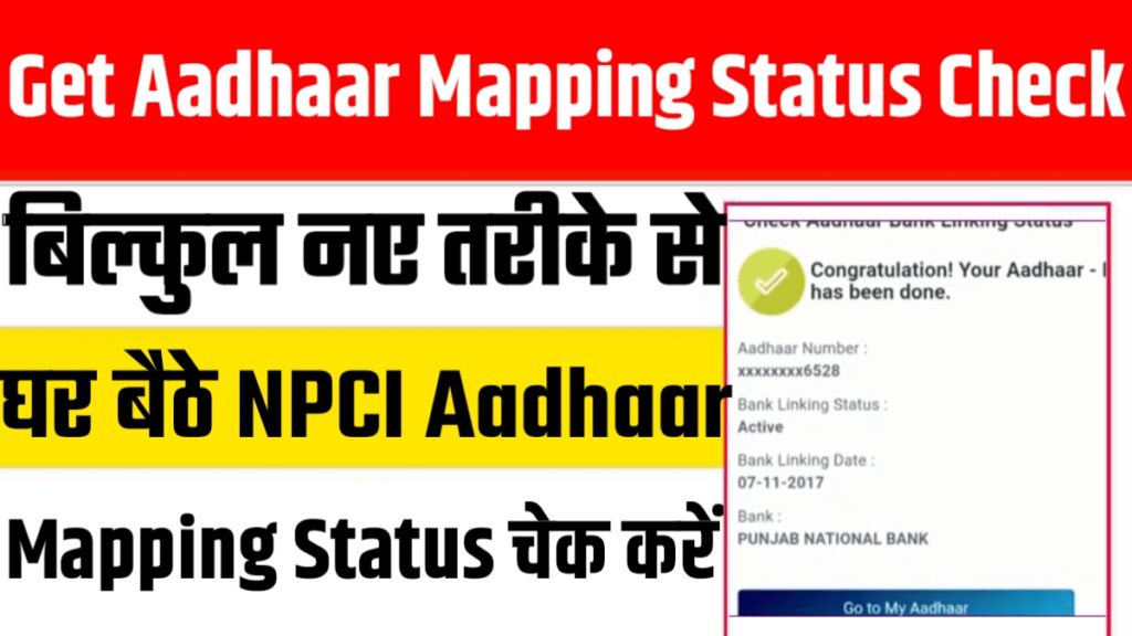 Get Aadhaar Mapping Status Check