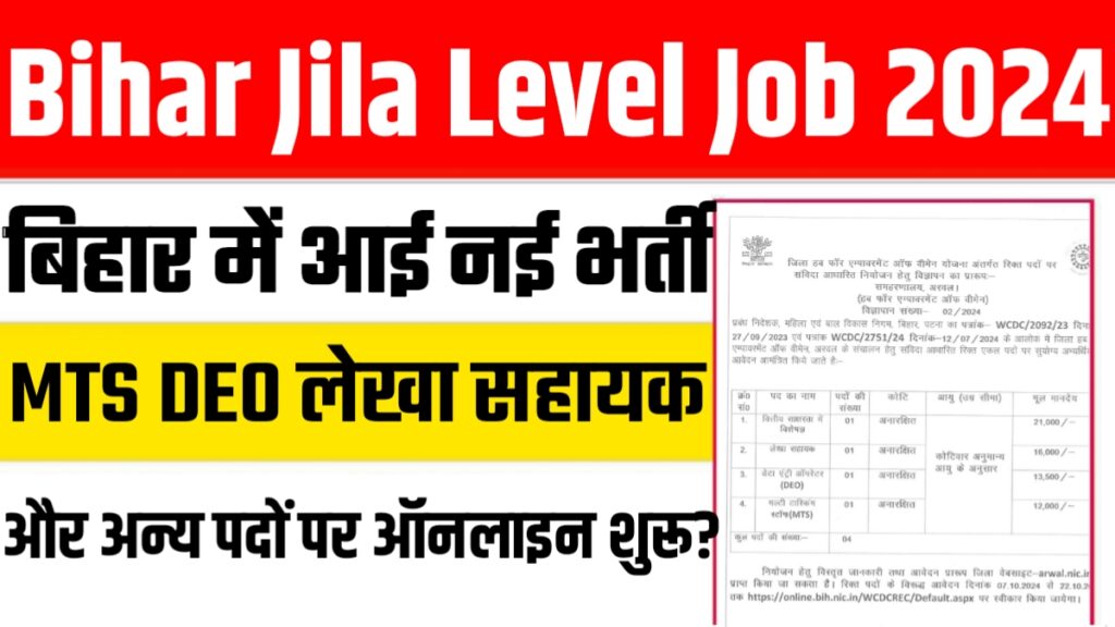 Bihar Jila Level Job 2024