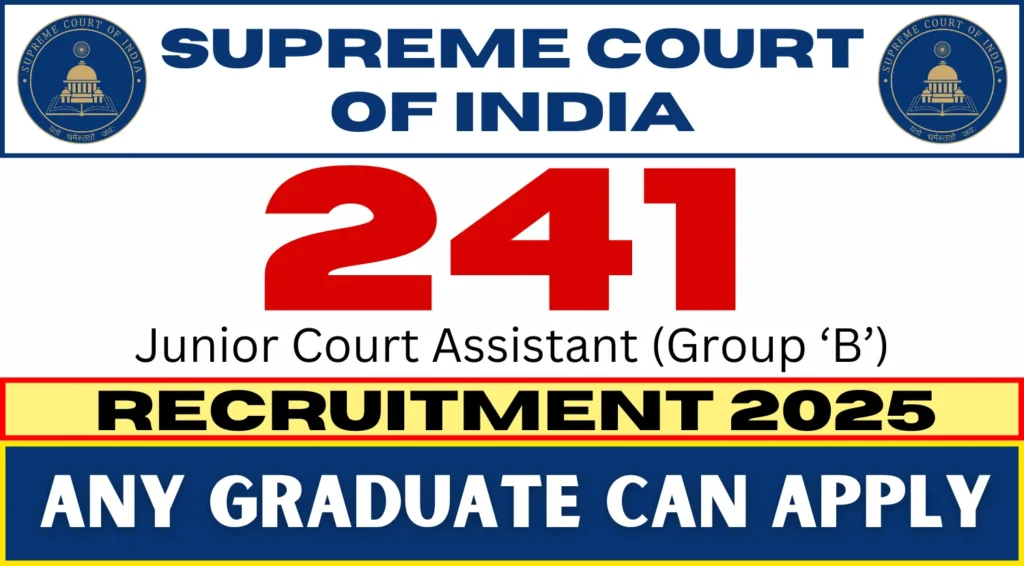 SCI JCA Recruitment 2025 