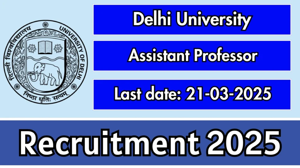 Delhi DSEC Assistant Professor Vacancy 2025