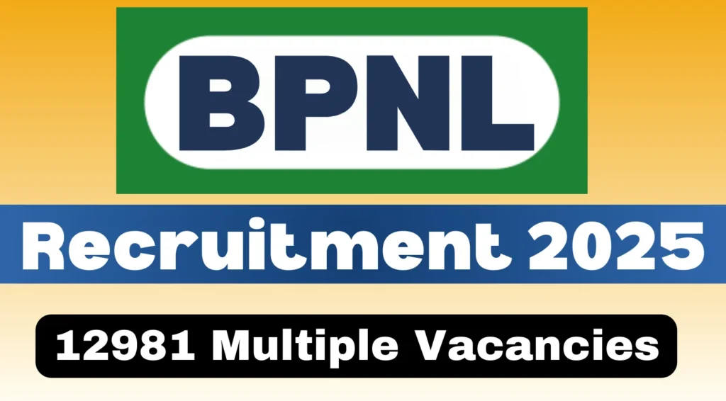 BPNL Jobs Notification 2025