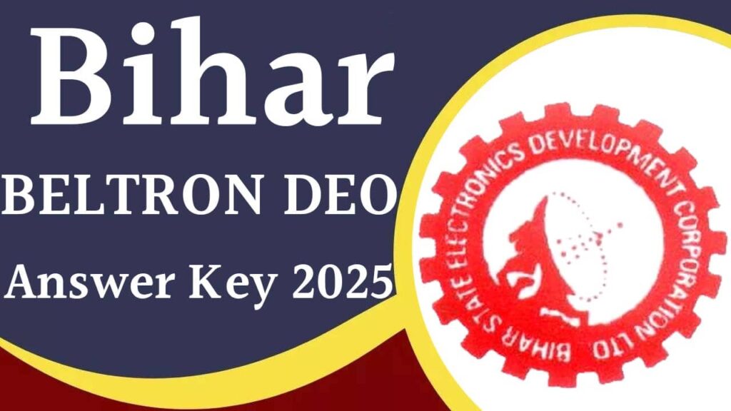 Bihar Beltron DEO Answer Key 2025